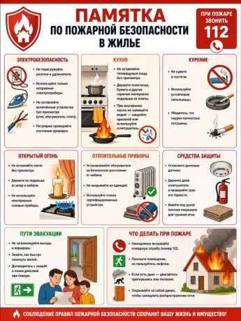 Памятка по пожарной безопасности