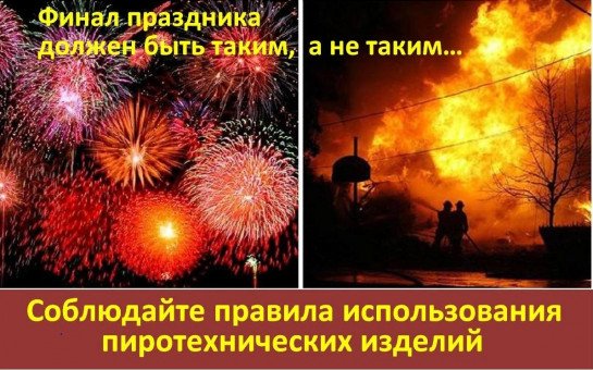 Памятка по обращению с пиротехническими изделиями